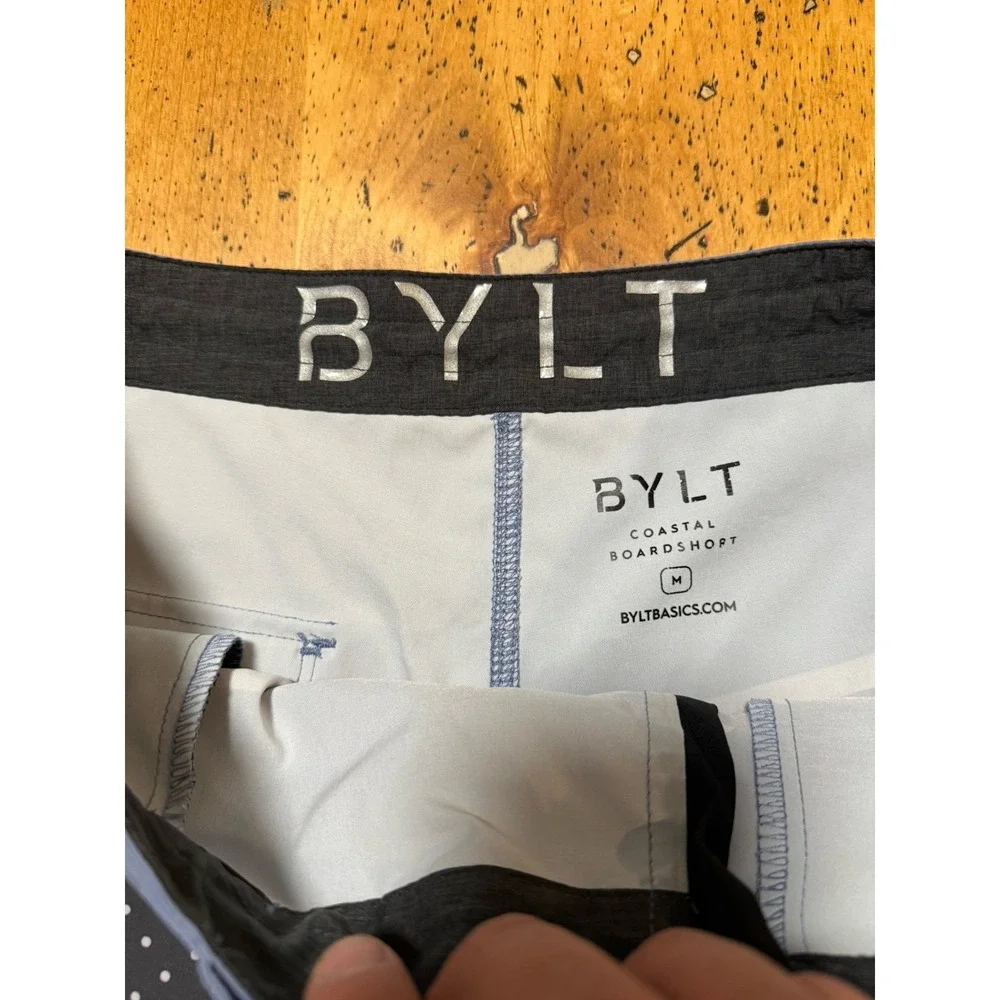 BYLT Board Shorts Mens Medium Green Costal Swim Trunks‎ Beachwear Surfing